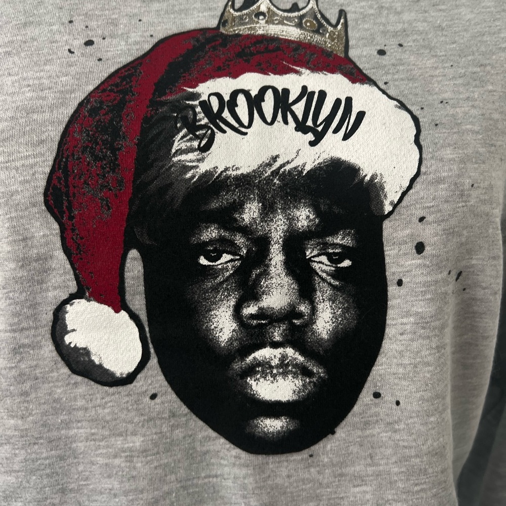 Don’t let Christmas Miss Ya! Biggie Notorious BIG Xmas Sweatshirt, size XS/S